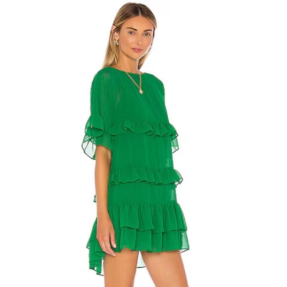 Lovers + Friends Mona Mini Dress in Viridian Green NWT Size Small - Picture 2 of 3